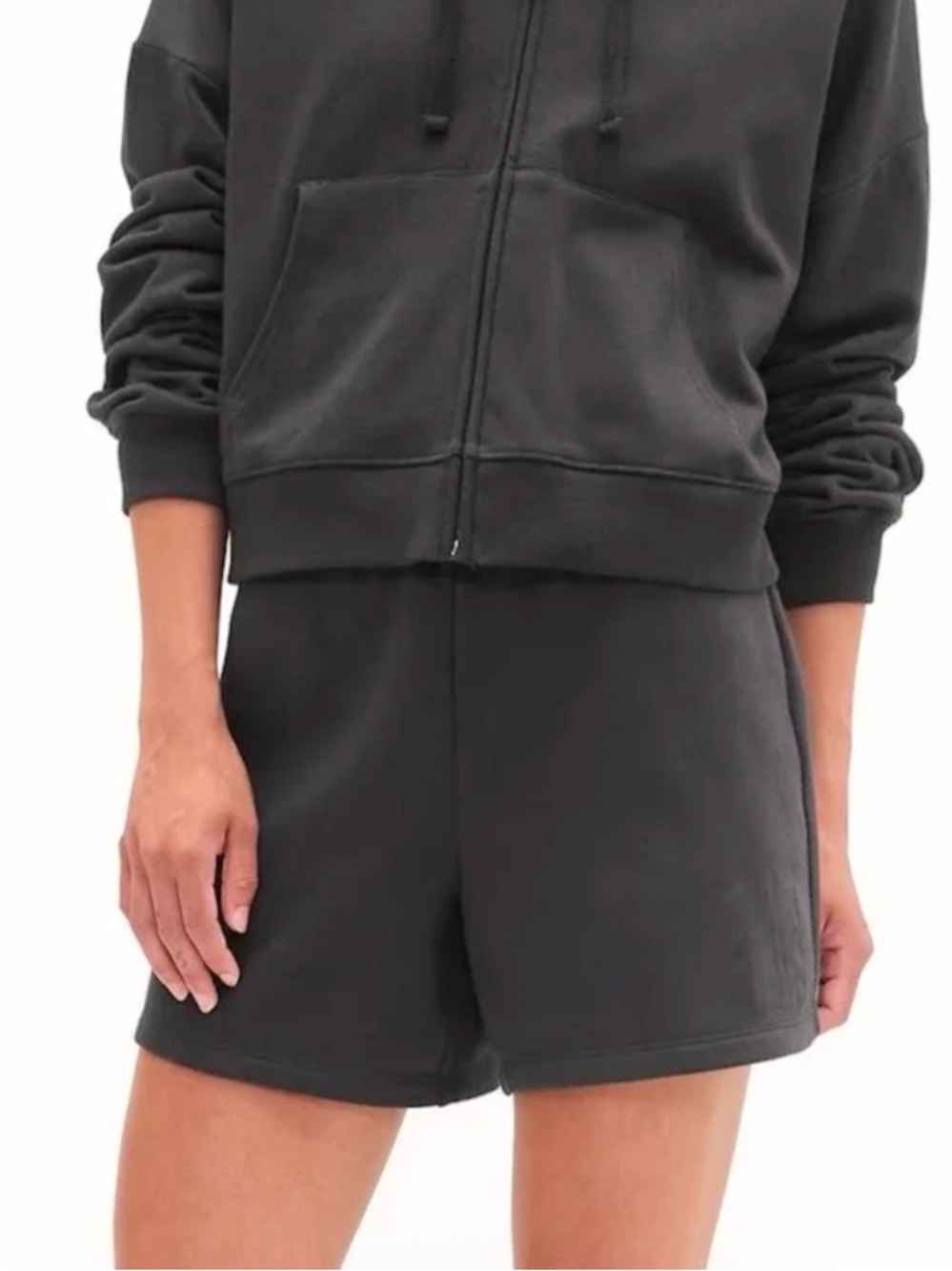 GAP- Black Elastic Waist 100% Cotton Shorts. Size: 14